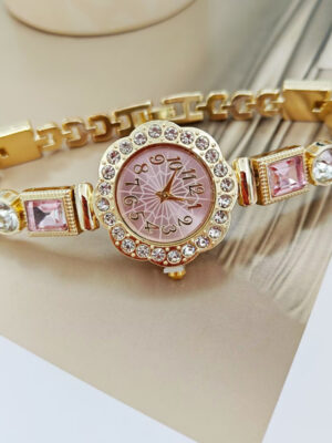 New Chalcedony Inlaid Diamond Fashion Women's Watch, Light Luxury Premium Quartz Wristwatch & Bracelet Watch